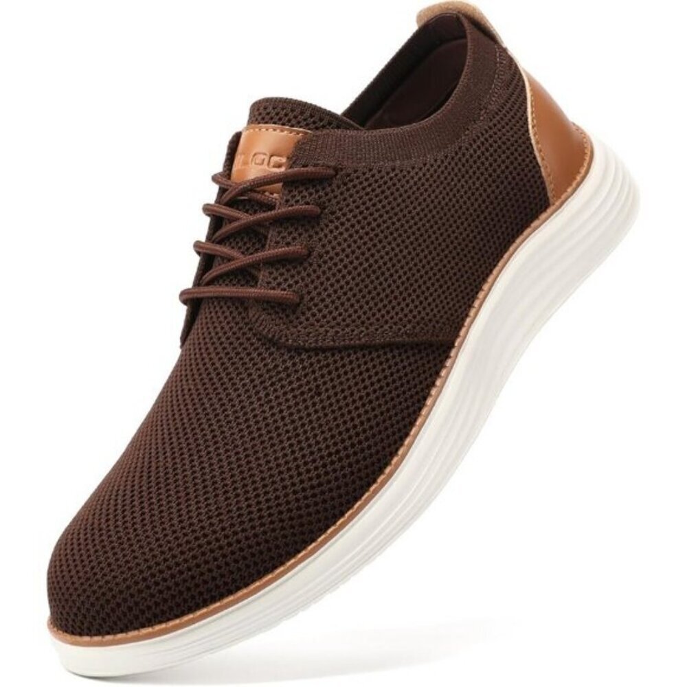 ⚡VILOCY Men's Brown Fashion Business Comfortable Breathable Dress Sneaker